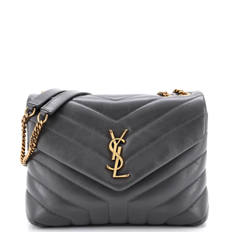 Loulou Shoulder Bag Matelasse Chevron Leather Small