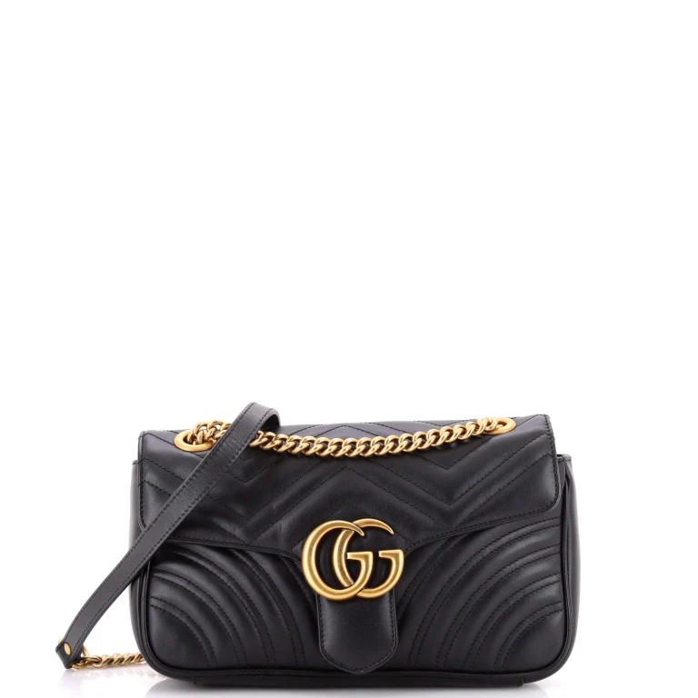 GG Marmont Flap Bag Matelasse Leather Small