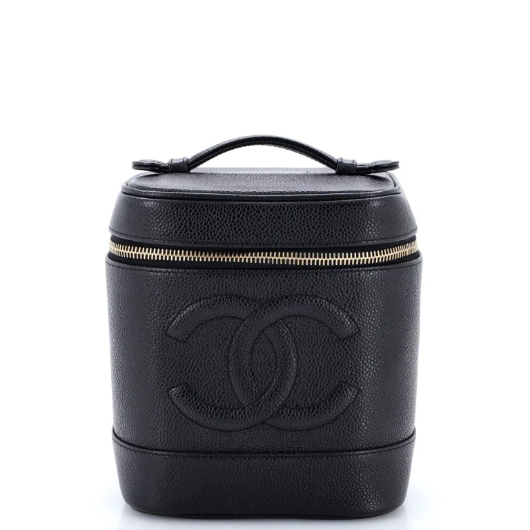 Vintage Timeless Cosmetic Case Caviar Tall