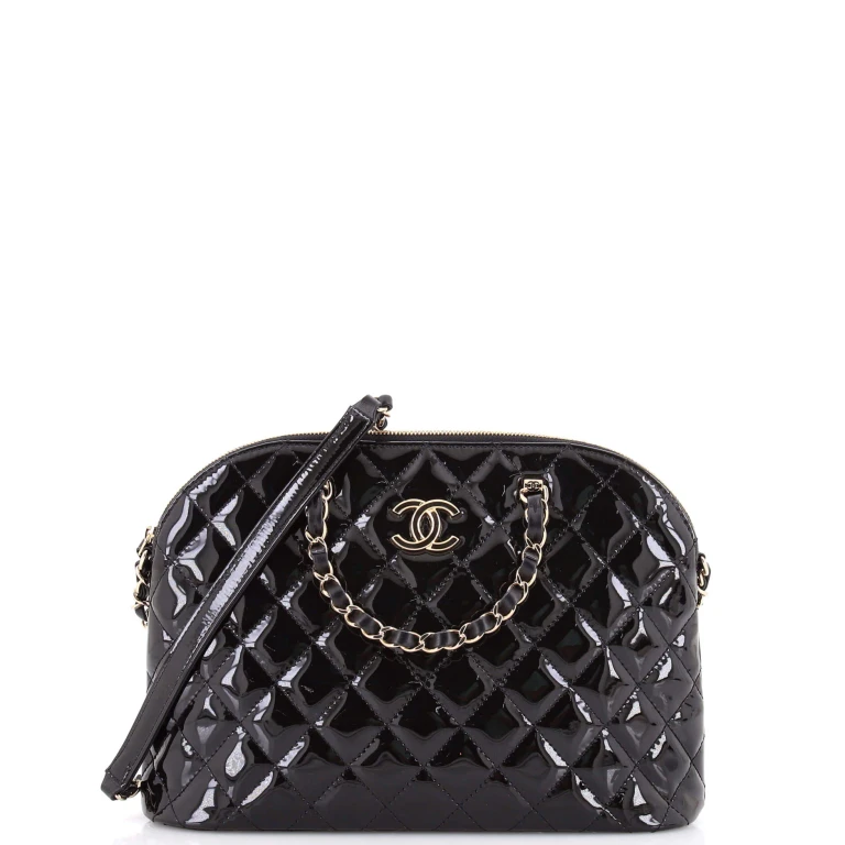 Coco Top Handle Shopping Bag Quilted Patent Small