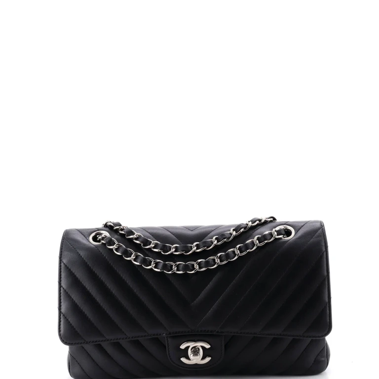 Classic Double Flap Bag Chevron Lambskin Medium