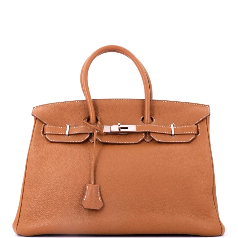 Birkin Handbag Gold Togo with Palladium Hardware 35