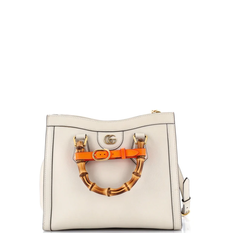 Diana NM Bamboo Handle Tote Leather Small