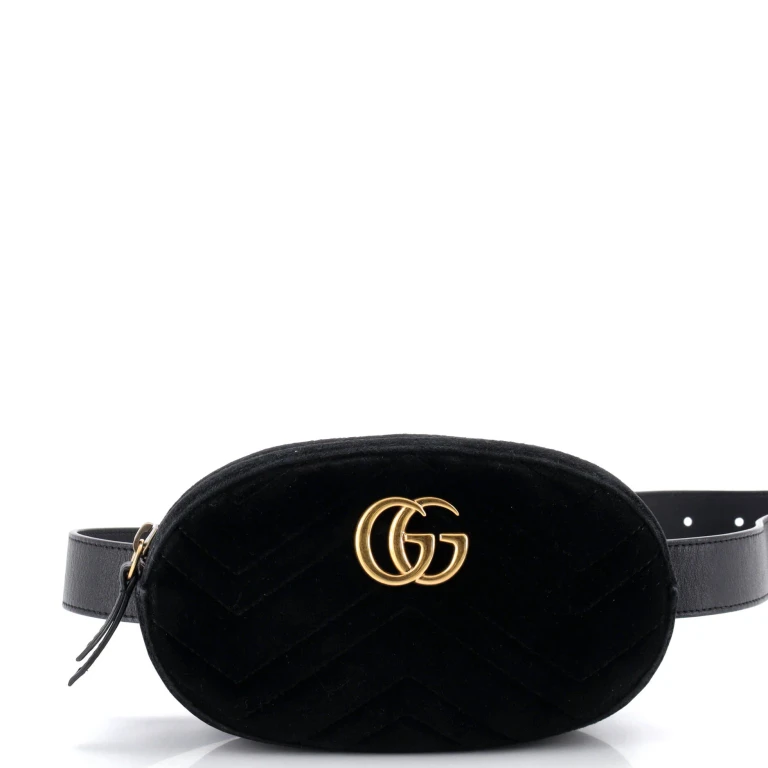 GG Marmont Belt Bag Matelasse Velvet