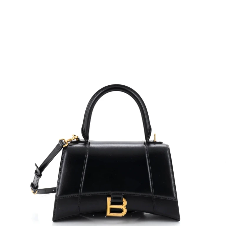 Hourglass Top Handle Bag Leather Small