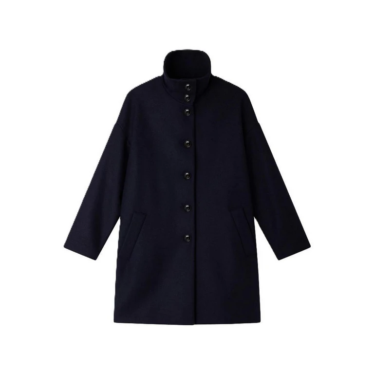 Manteau Au Genou - Bleu (PARADISECARBONELLA)