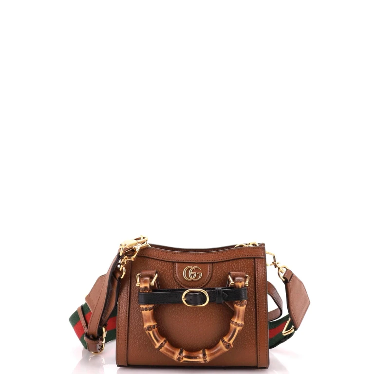 Diana NM Bamboo Handle Tote Leather Mini