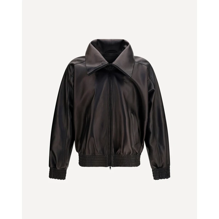High-neck leather Jacket Male M