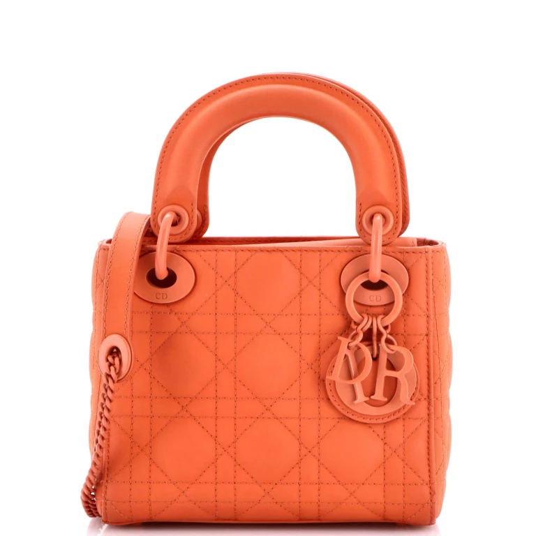 Ultra Matte Lady Dior Chain Bag Cannage Quilt Calfskin Mini