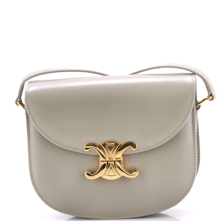 Triomphe Besace Clea Flap Bag Leather