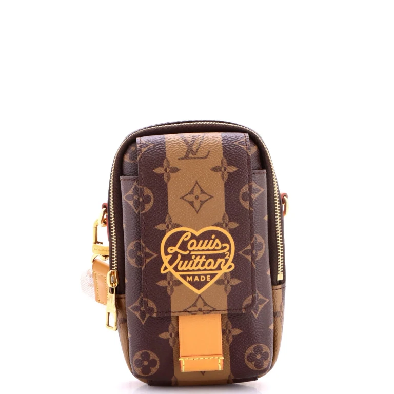 Nigo Flap Double Phone Pouch Limited Edition Stripes Monogram Canvas