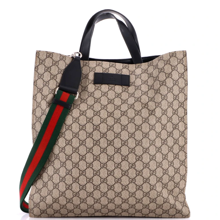 Convertible Soft Open Tote GG Coated Canvas Tall