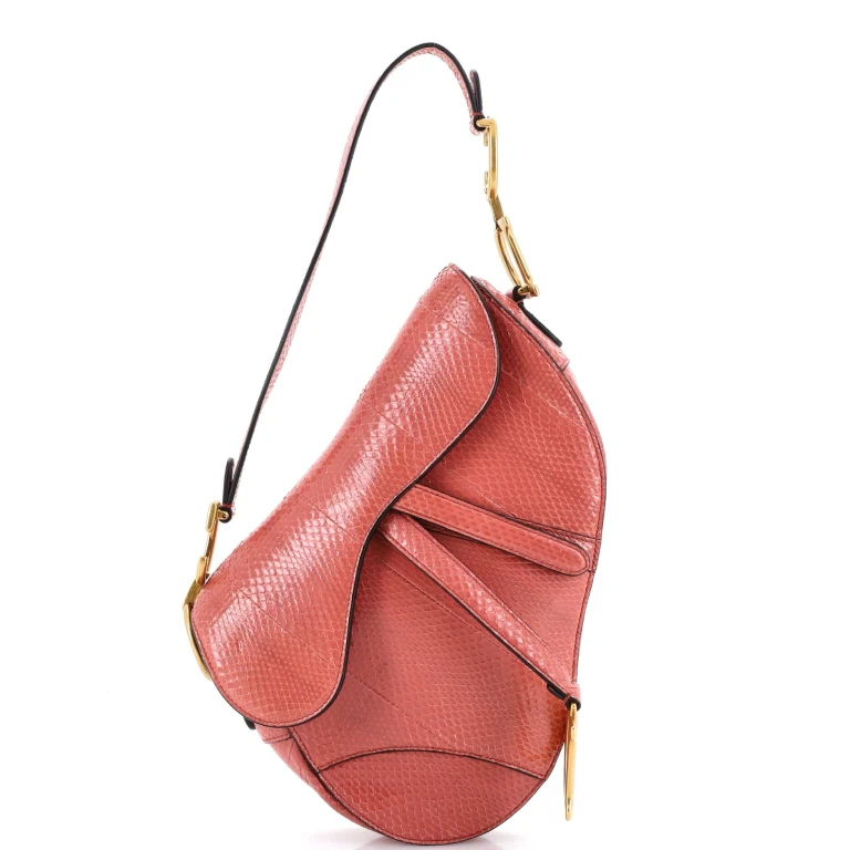 Saddle Handbag Python Medium