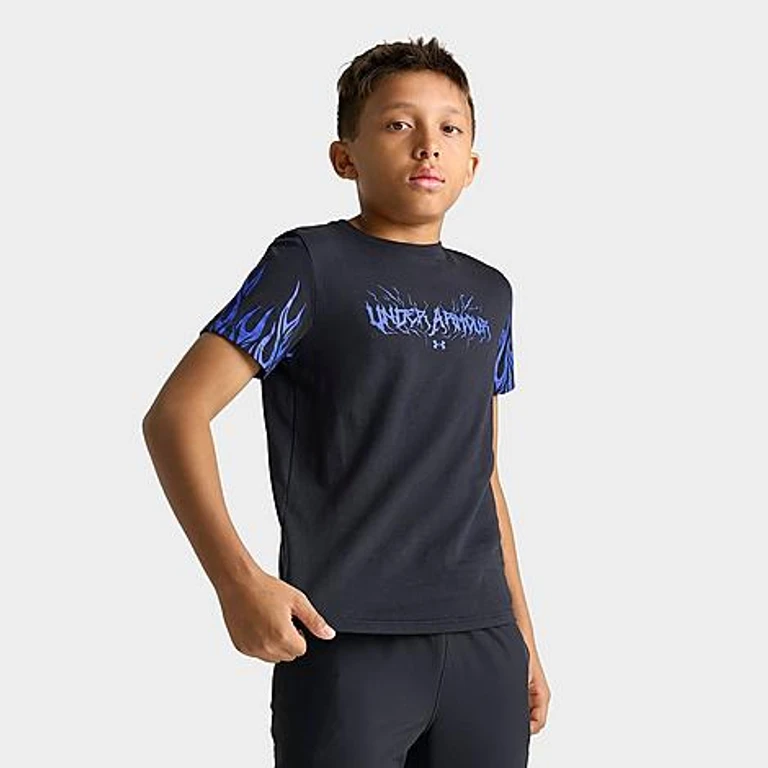Big Kids x Sharpie 96 Tech T-Shirt in Black/Royal Size: Small