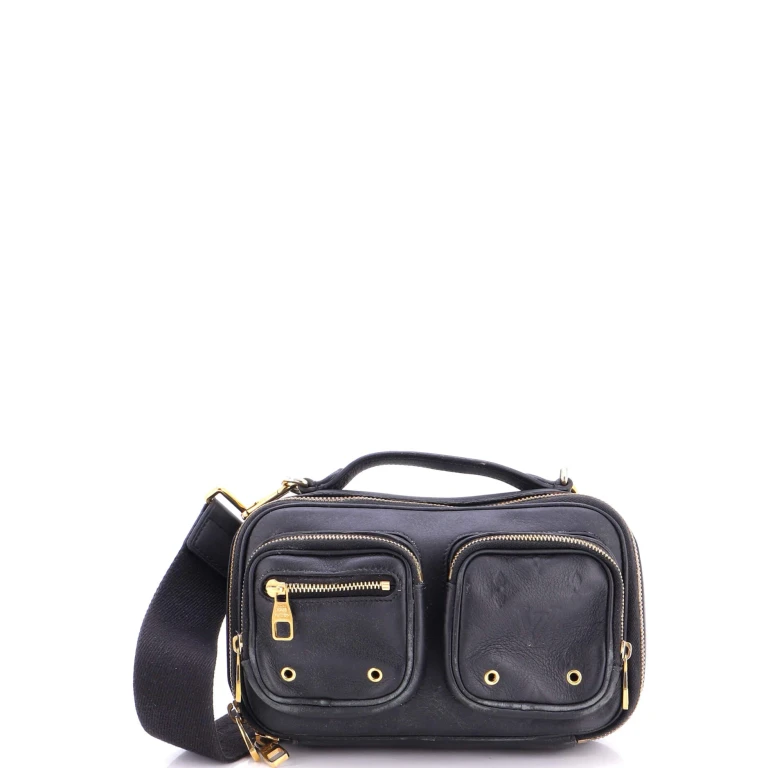 Utility Crossbody Bag Calfskin with Embossed Monogram Detail
