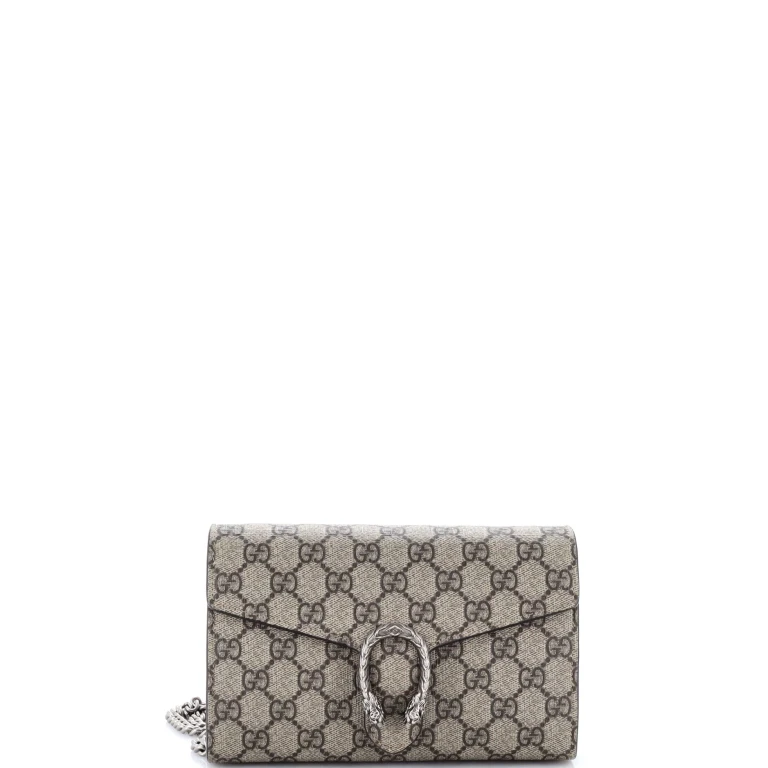 Dionysus Chain Wallet GG Coated Canvas Small