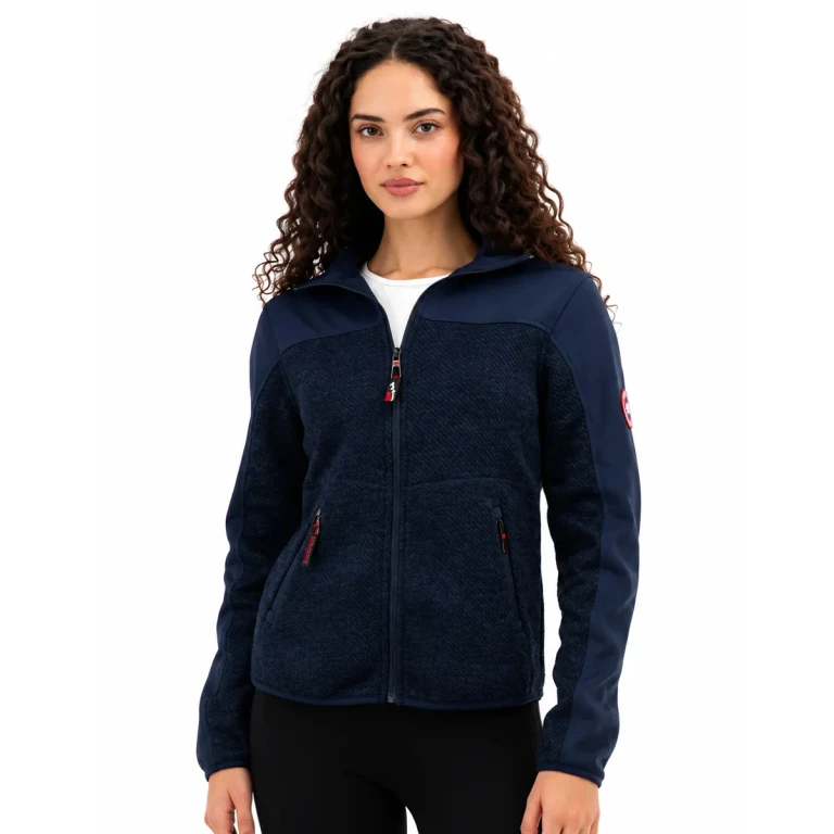 Women's Zip Up Knit Lightweight Techno Fleece Jacket