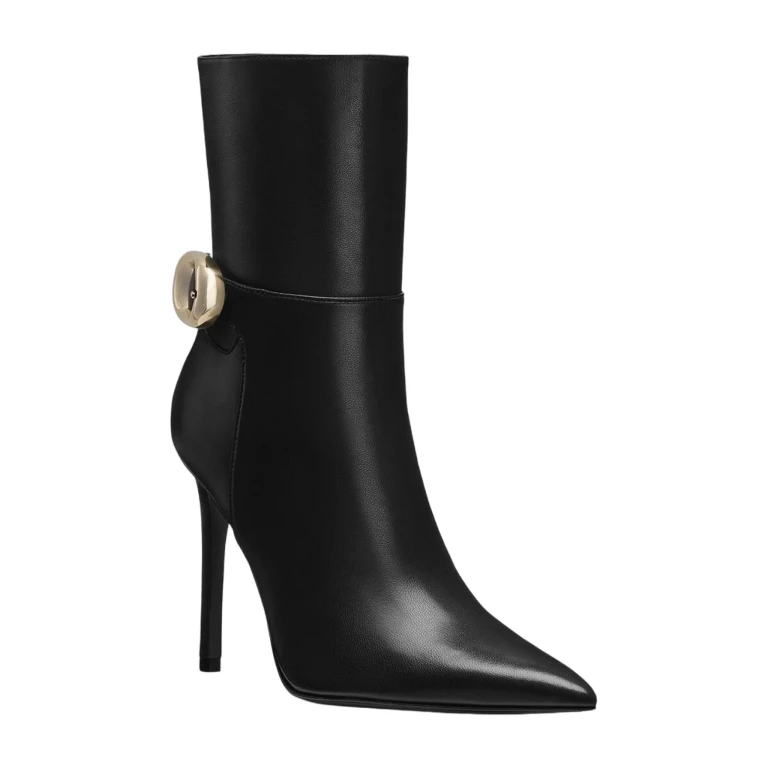 Stuart Power Buckle Leather Bootie