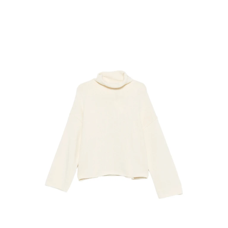 High-neck Drop-shoulder Sweater