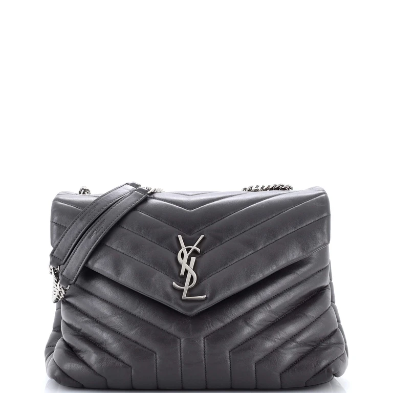 Loulou Shoulder Bag Matelasse Chevron Leather Medium