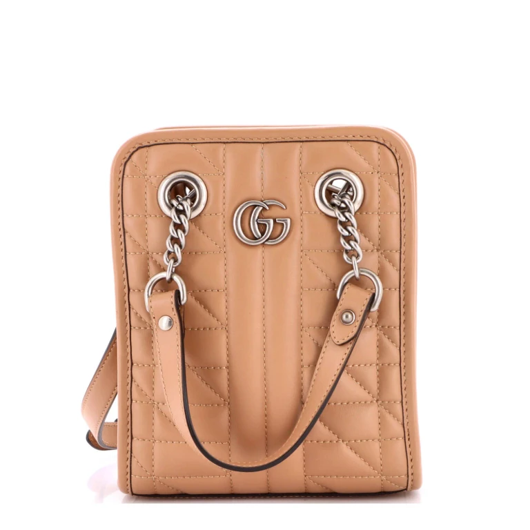 GG Marmont Handle Crossbody Bag Matelasse Leather Mini