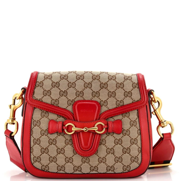 Lady Web Shoulder Bag GG Canvas Medium