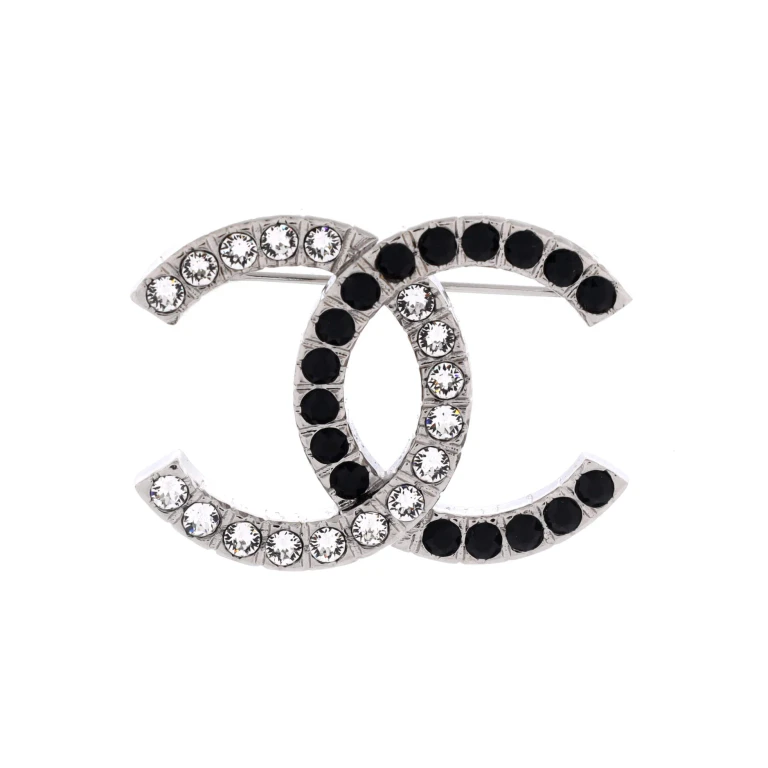 CC Brooch Metal with Crystals
