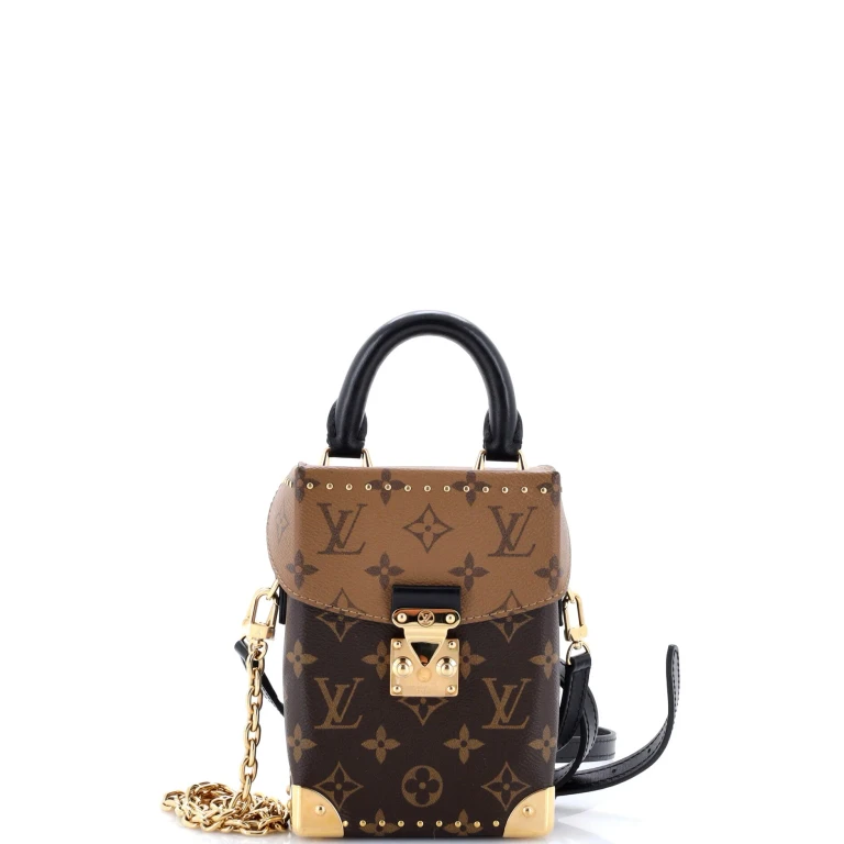 Camera Box NM Handbag Studded Reverse Monogram Canvas
