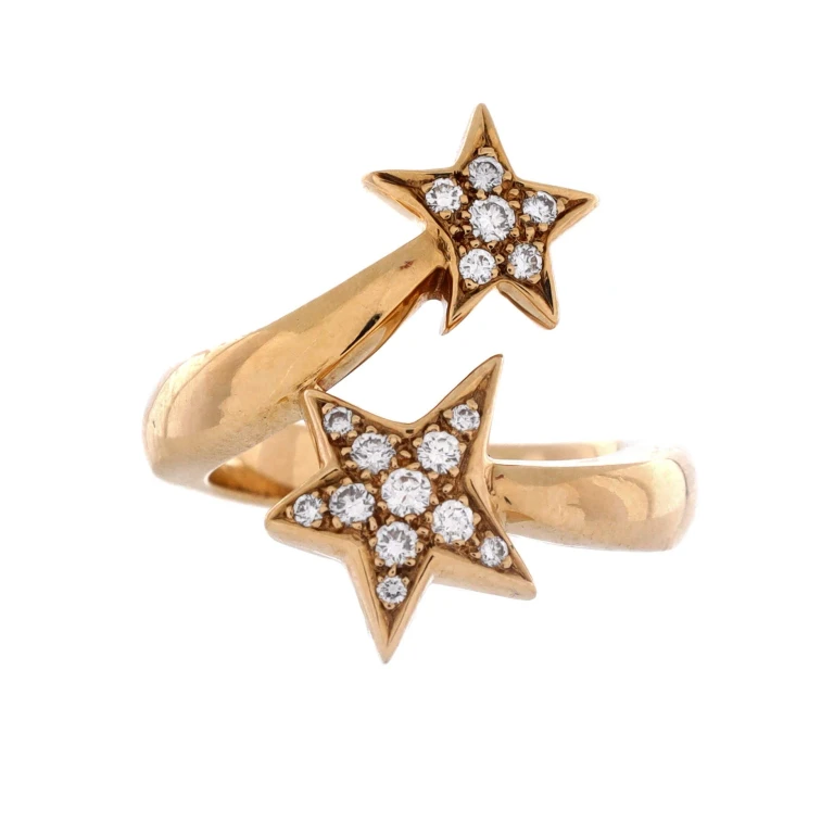 Comete Ring 18K Yellow Gold and Diamonds