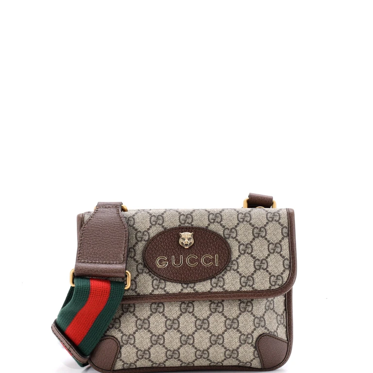 Neo Vintage Flap Messenger GG Coated Canvas Small