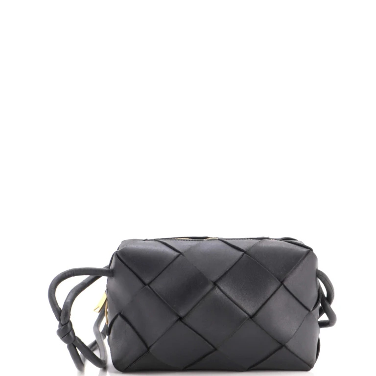 Cassette Camera Crossbody Bag Maxi Intrecciato Leather Small