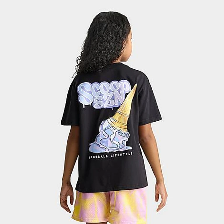 Big Kids Baseball Lifestyle Scoop Dreams T-Shirt in Black Size: XS