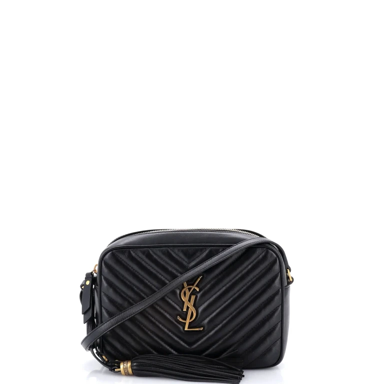 Lou Camera Bag Matelasse Chevron Leather Small