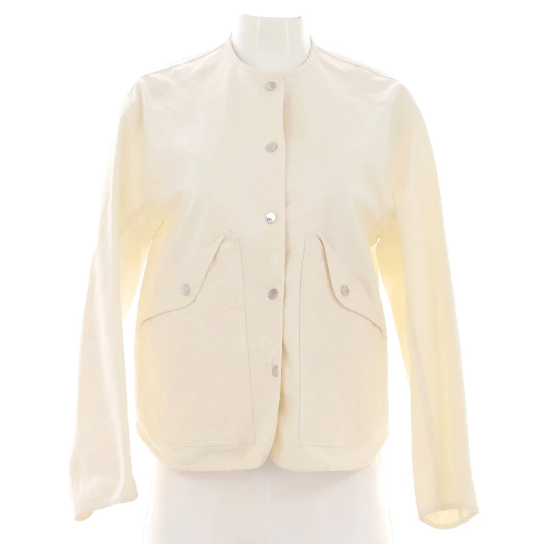 Women's Two Pocket Button Up Jacket Cotton Blend