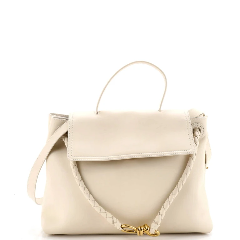 Ciao Ciao Top Handle Bag Leather with Intrecciato Detail Medium