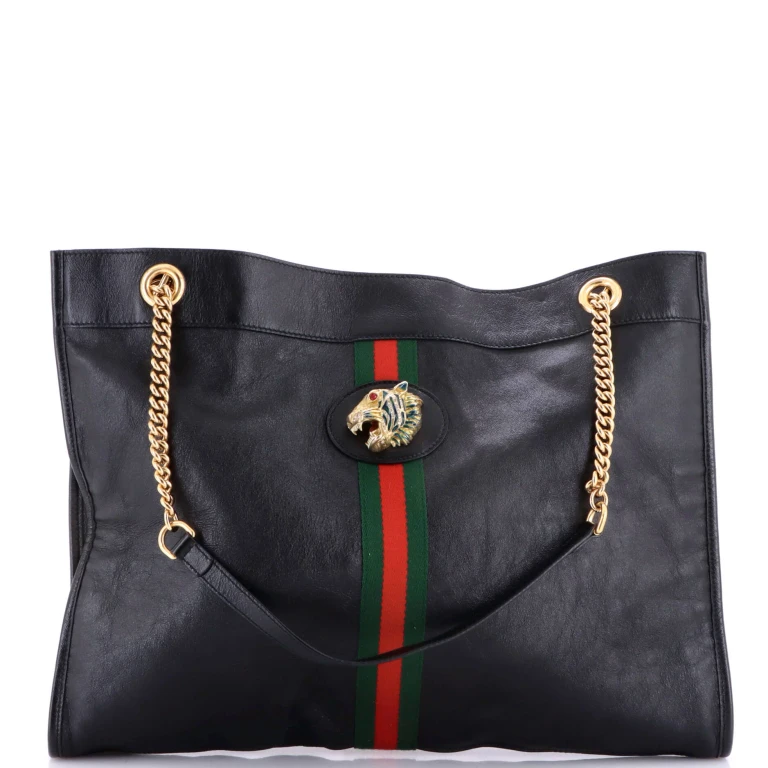 Rajah Chain Tote Leather Large