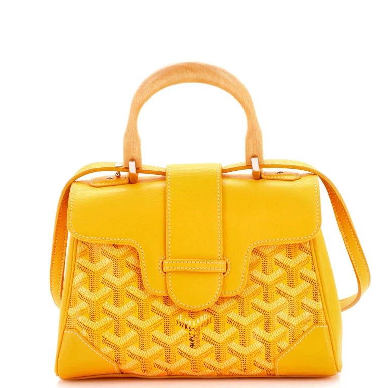 Saigon Top Handle Bag Coated Canvas with Leather Mini
