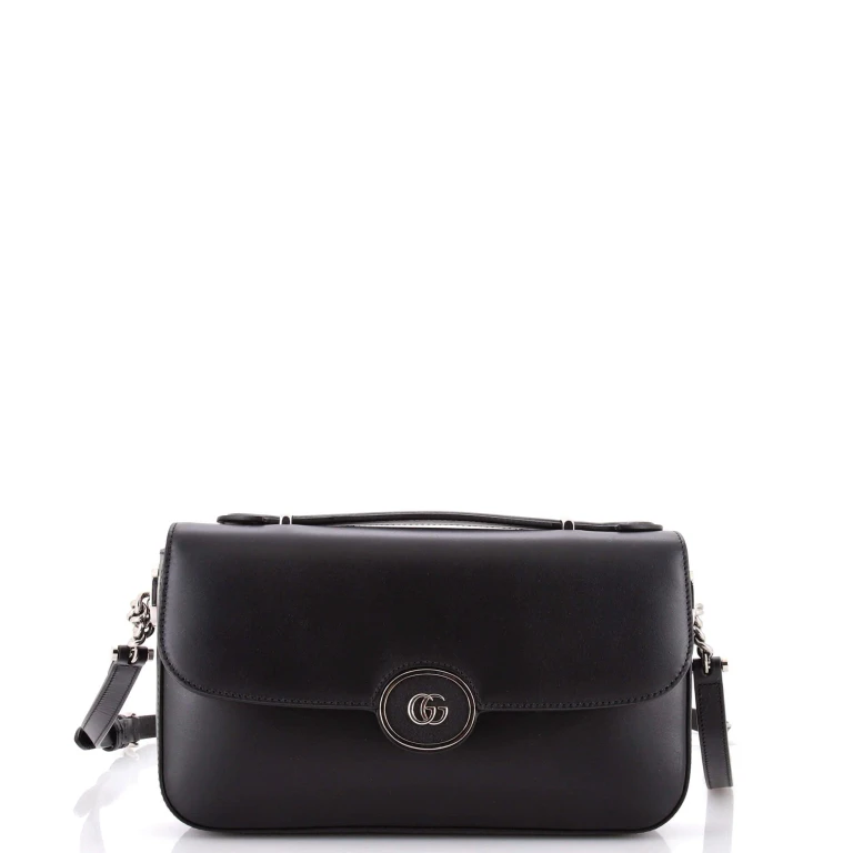 Petite GG Flap Shoulder Bag Leather Small