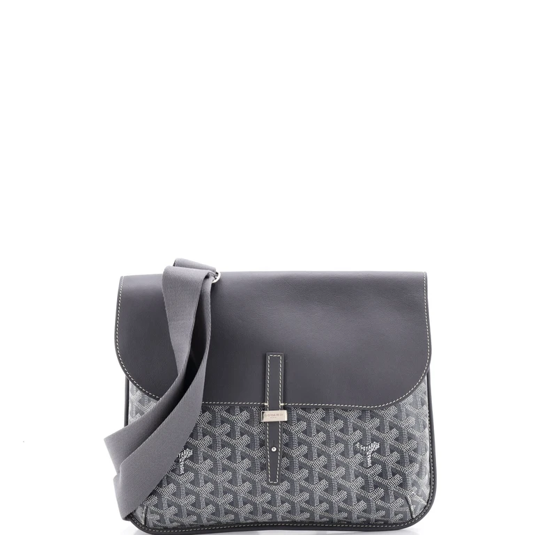 Coursier Messenger Bag Coated Canvas and Leather
