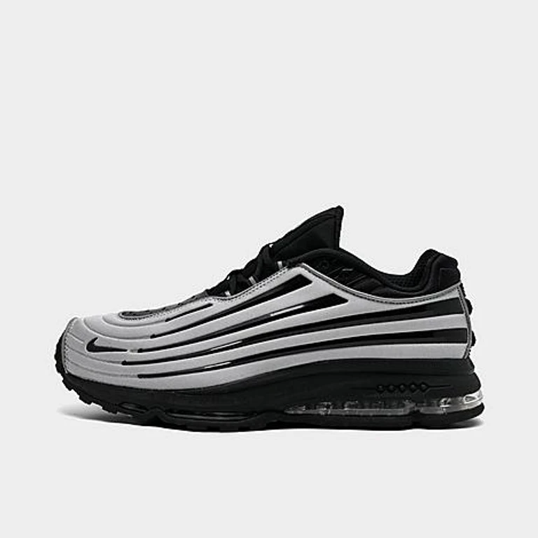 Men's Air Max Ecstasy Plus Casual Shoes in Metallic Silver/White/Black Size: 7.5