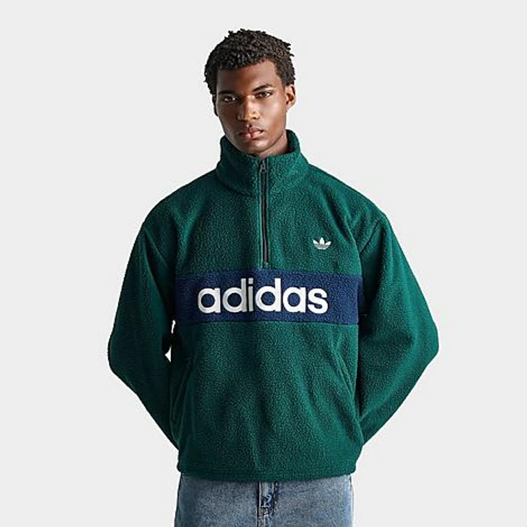 Men's Originals Polar Fleece Half-Zip Pullover Top in Aurora Ivy Size: Small