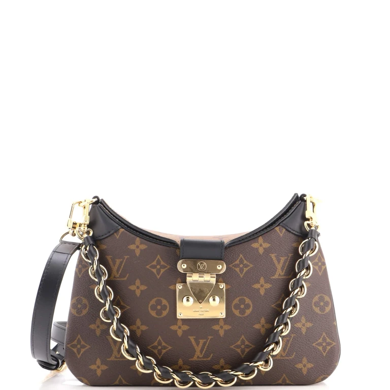 LV Twinny Handbag Monogram Canvas and Reverse Monogram Canvas with Leather