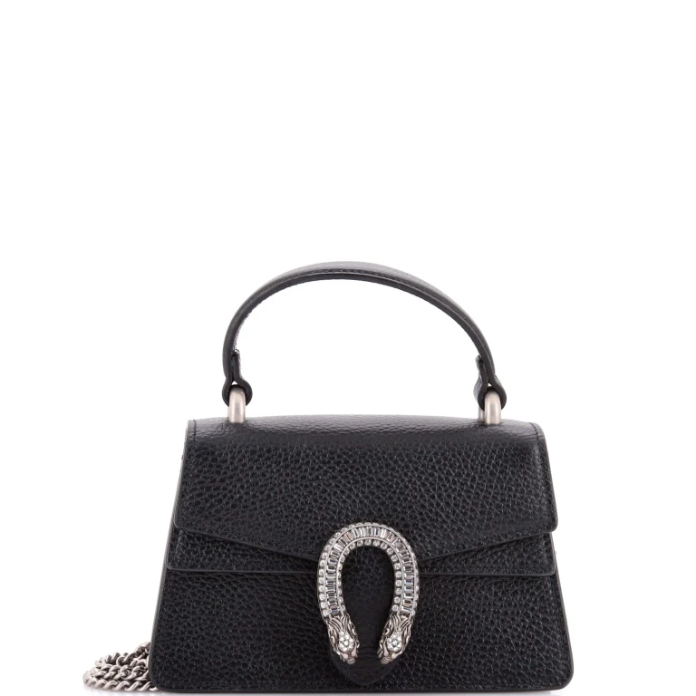 Dionysus Top Handle Bag Leather with Crystals Mini