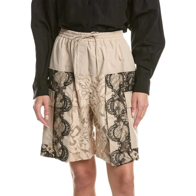 Corded Leaf Lace Basketball Short