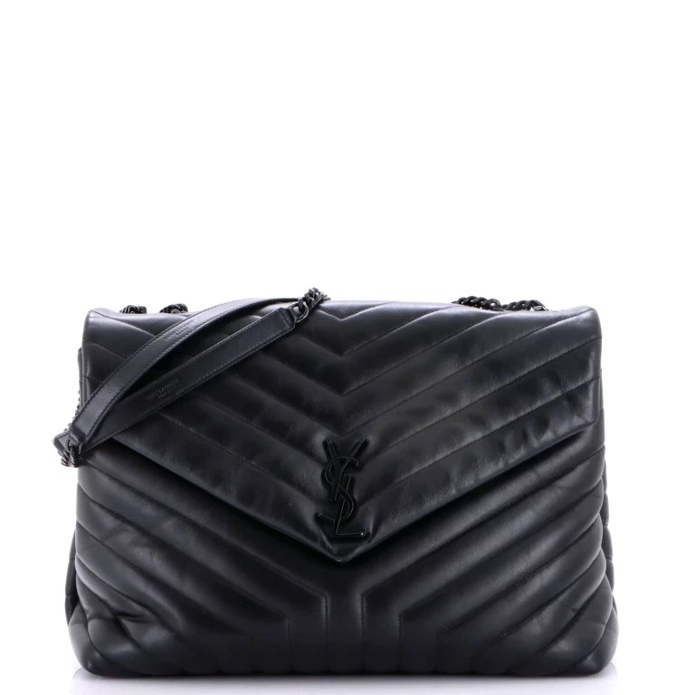 Loulou Shoulder Bag Matelasse Chevron Leather Large