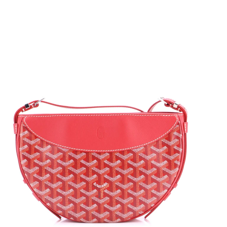 Hirondelle Shoulder Bag Coated Canvas and Leather