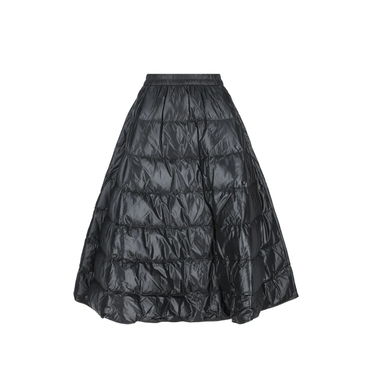 Quilted Flared Midi Skirt