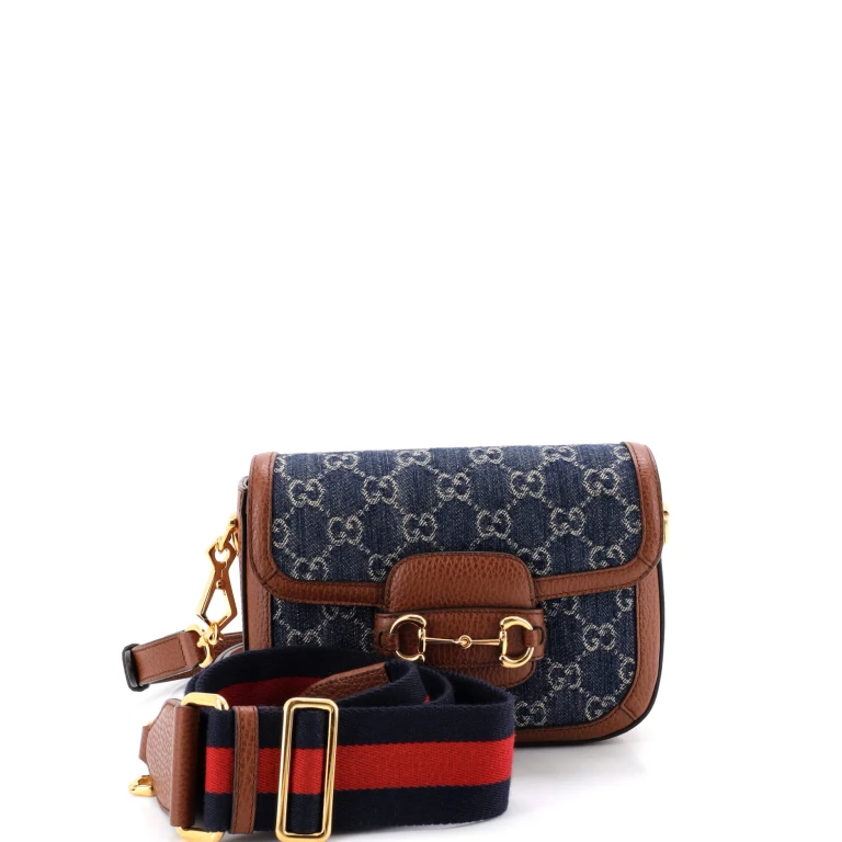 Horsebit 1955 Shoulder Bag GG Denim Mini