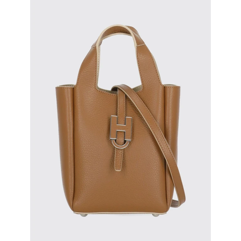 Trend Mini Hammered Leather Tote with Embossed Logo and Shoulder Strap (KBW01XA0100QVD4068)
