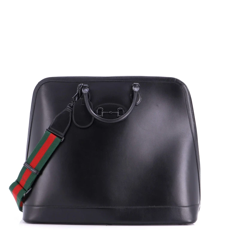 Horsebit 1955 Web Duffle Bag Leather Large